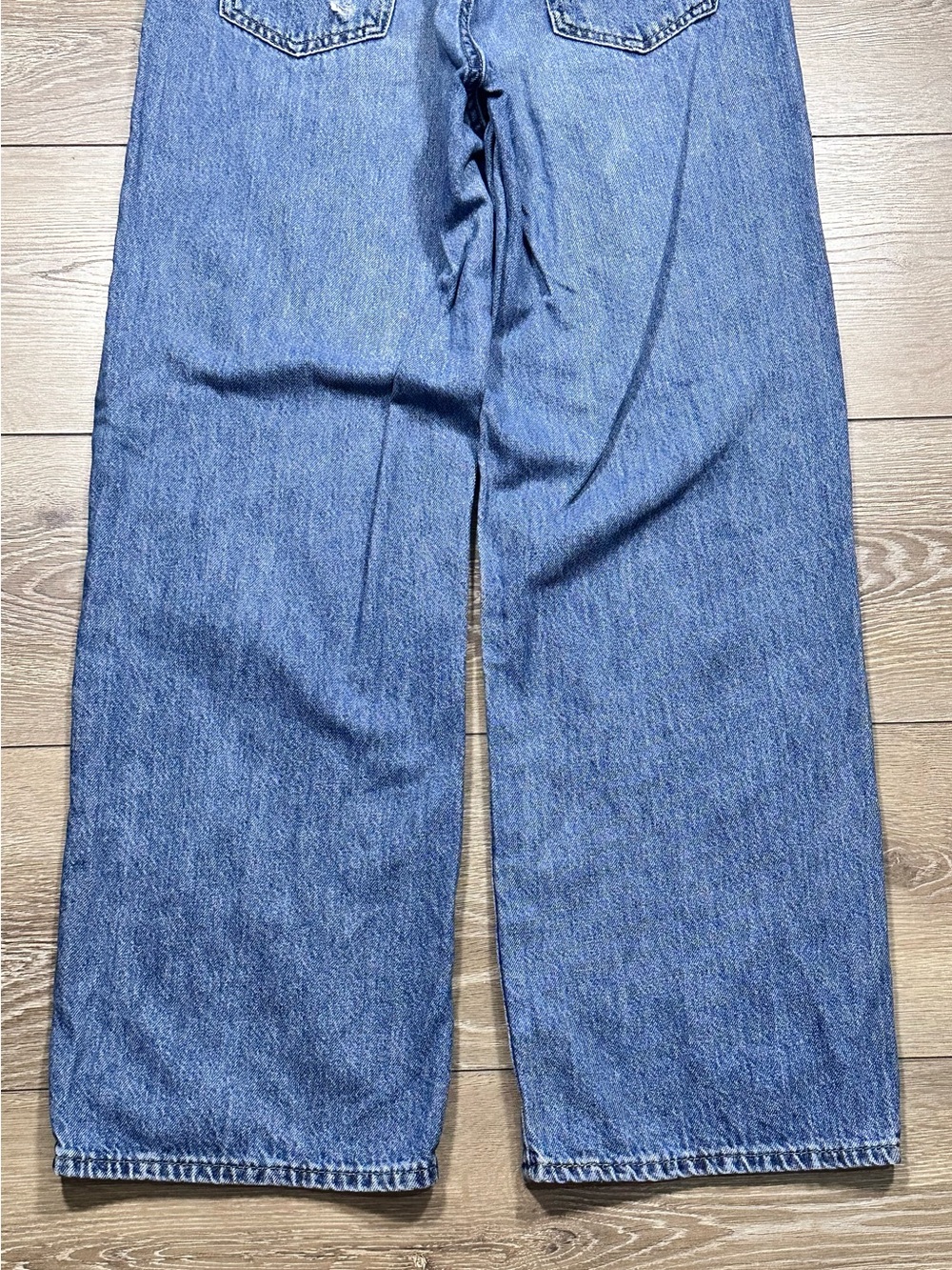 Levi’s High Waisted Straight Leg Jeans Medium Wash Cotton & Hemp Blend - Picture 12 of 15